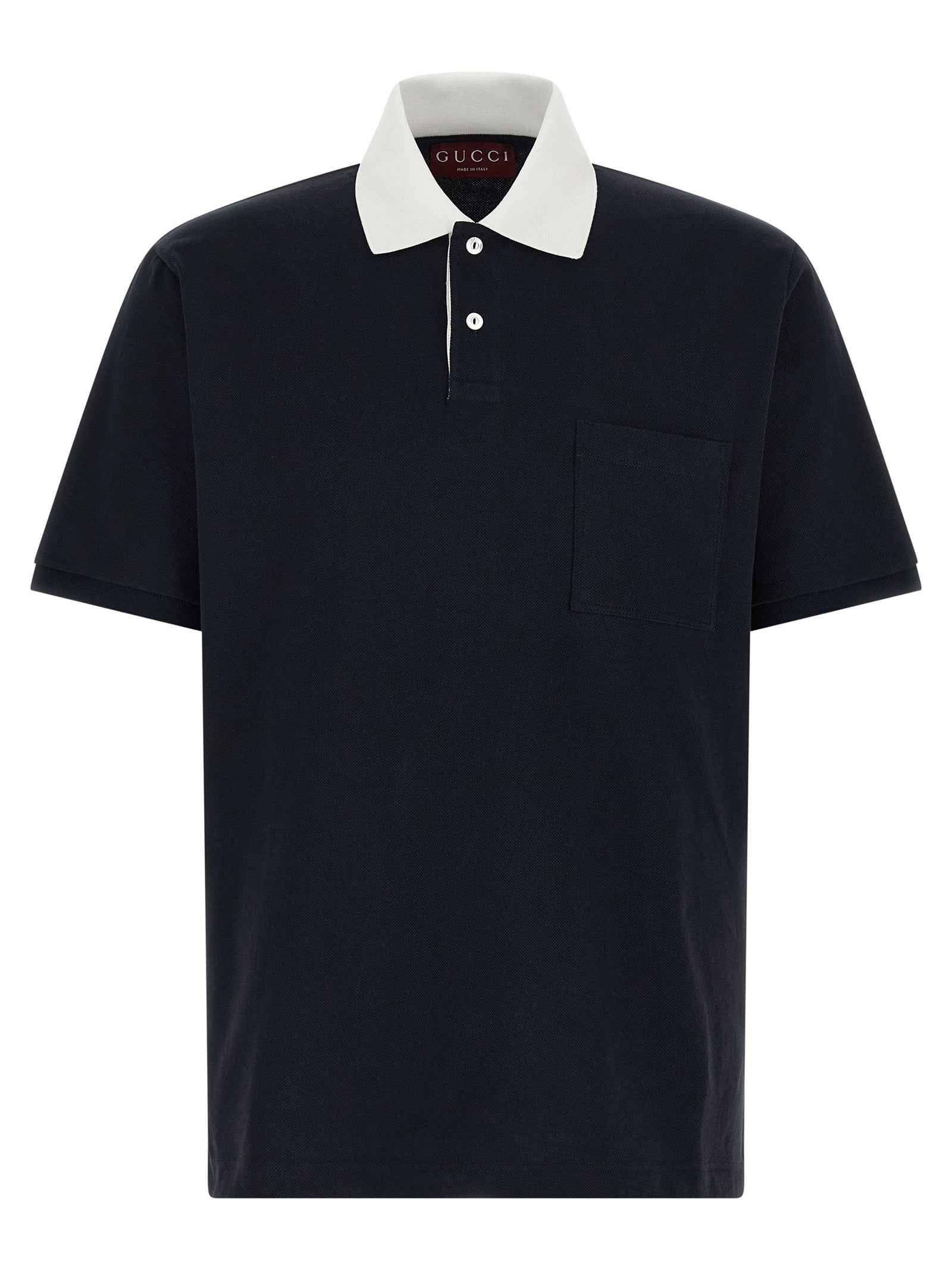 Blue Cotton Polo Shirt