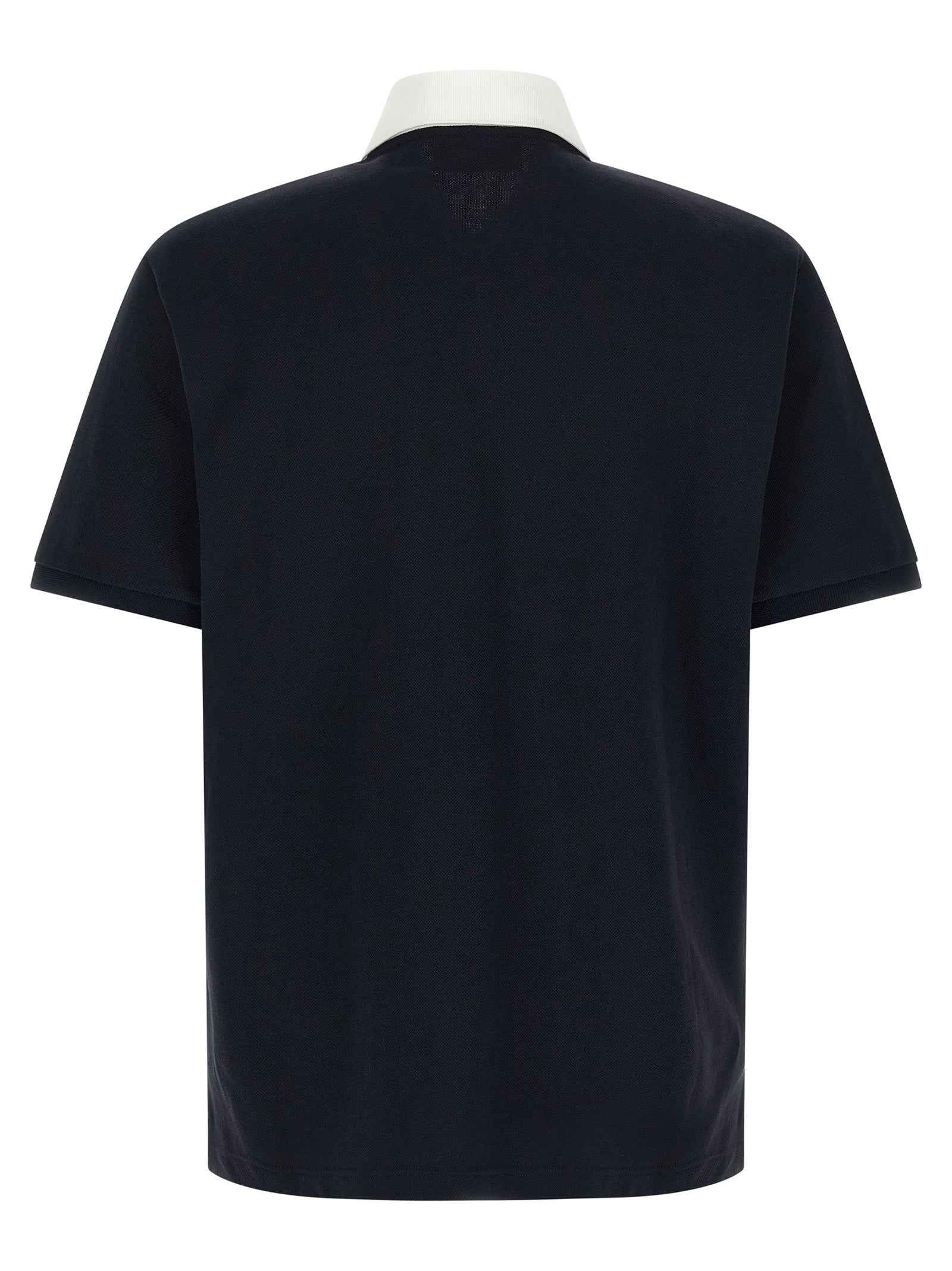Blue Cotton Polo Shirt