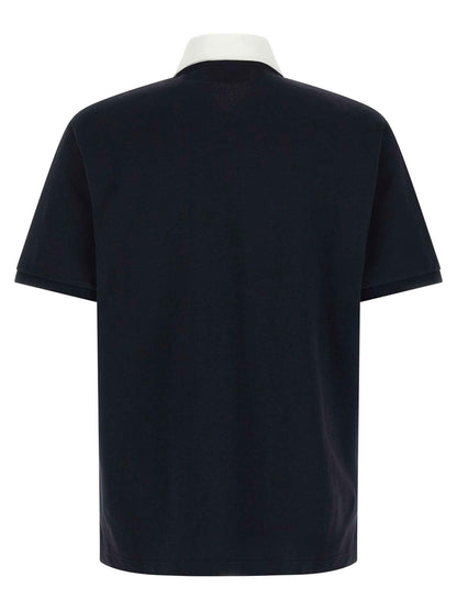 Blue Cotton Polo Shirt