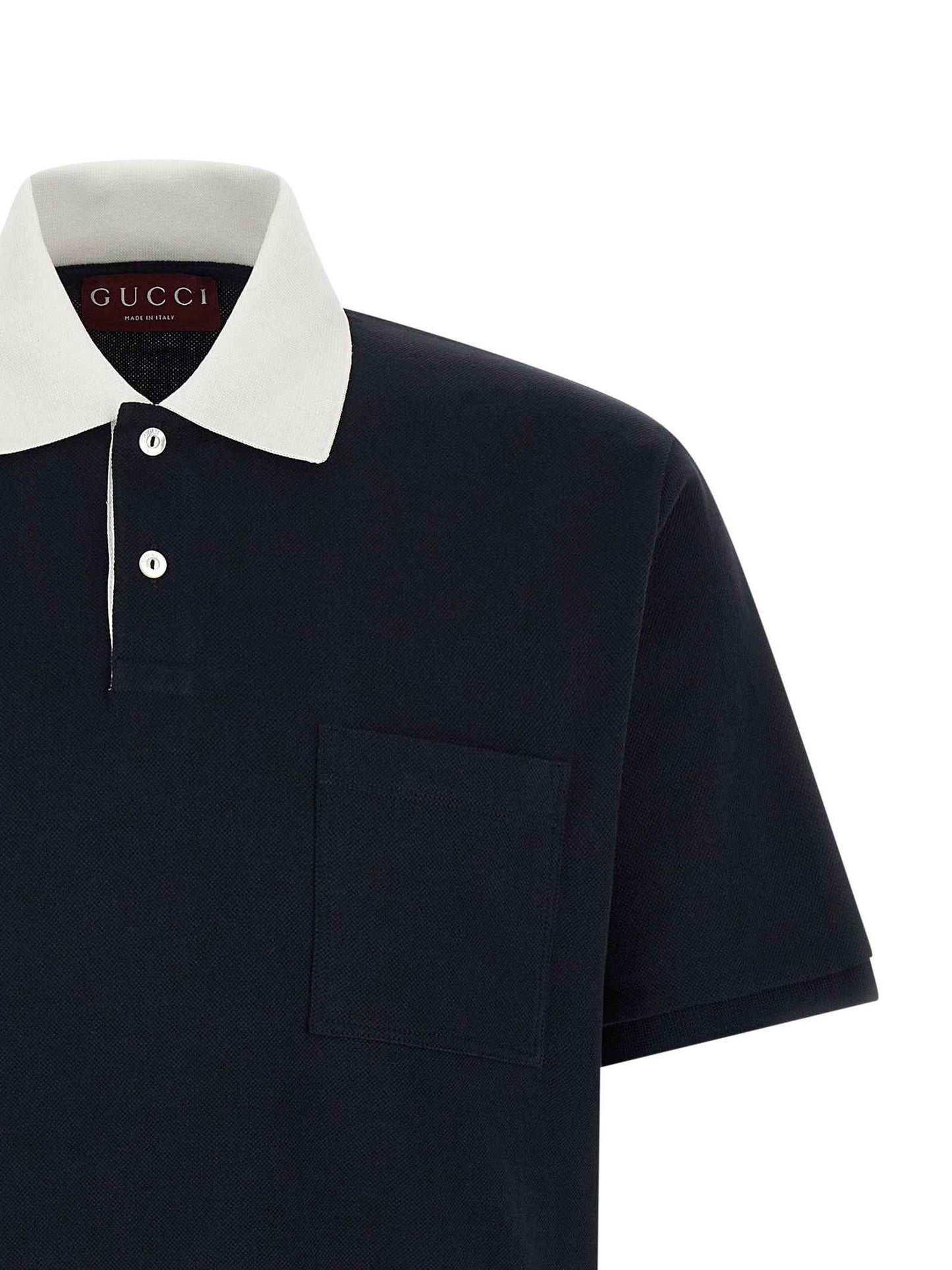 Blue Cotton Polo Shirt