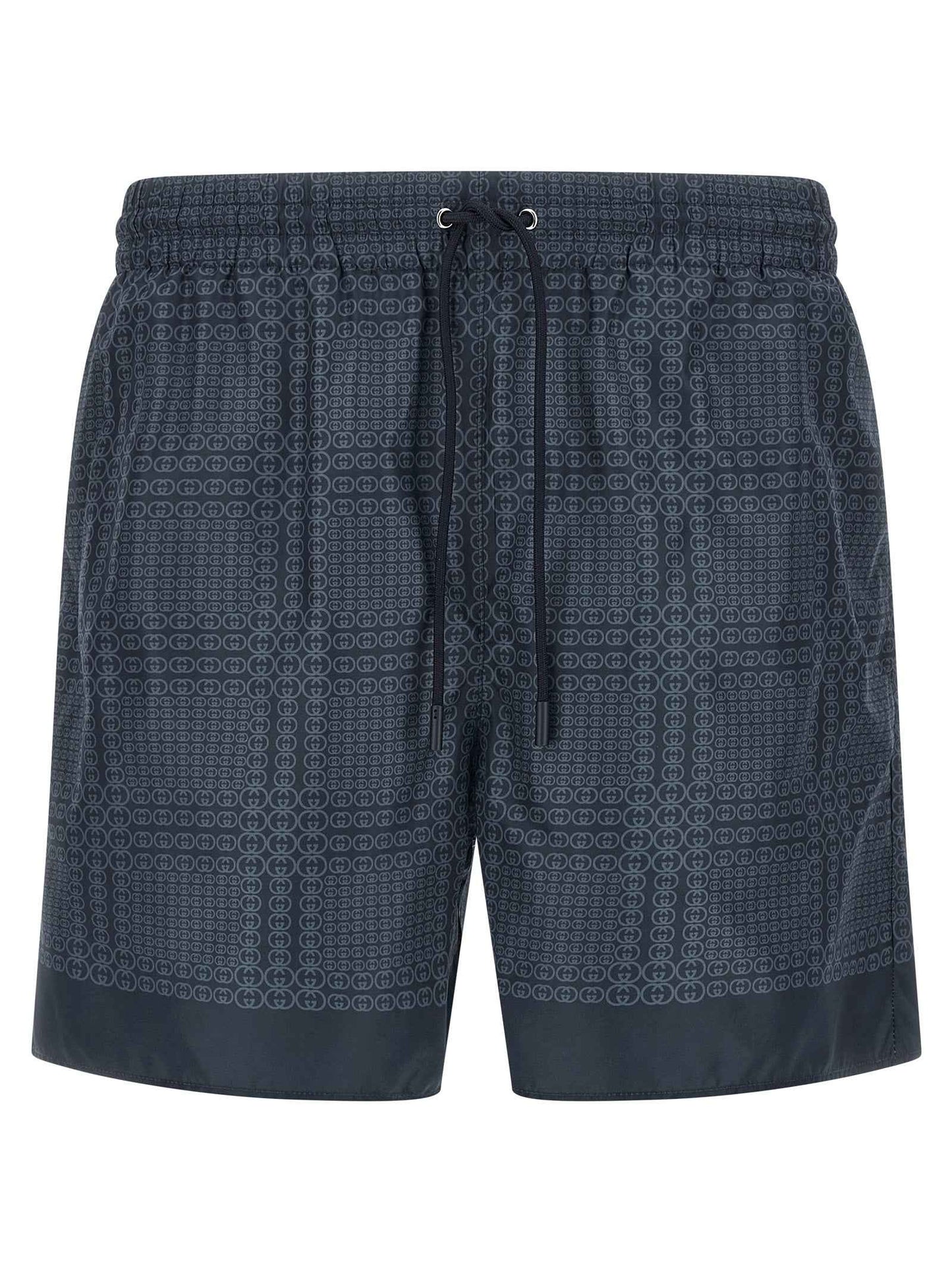 Blue Polyester Swim Shorts