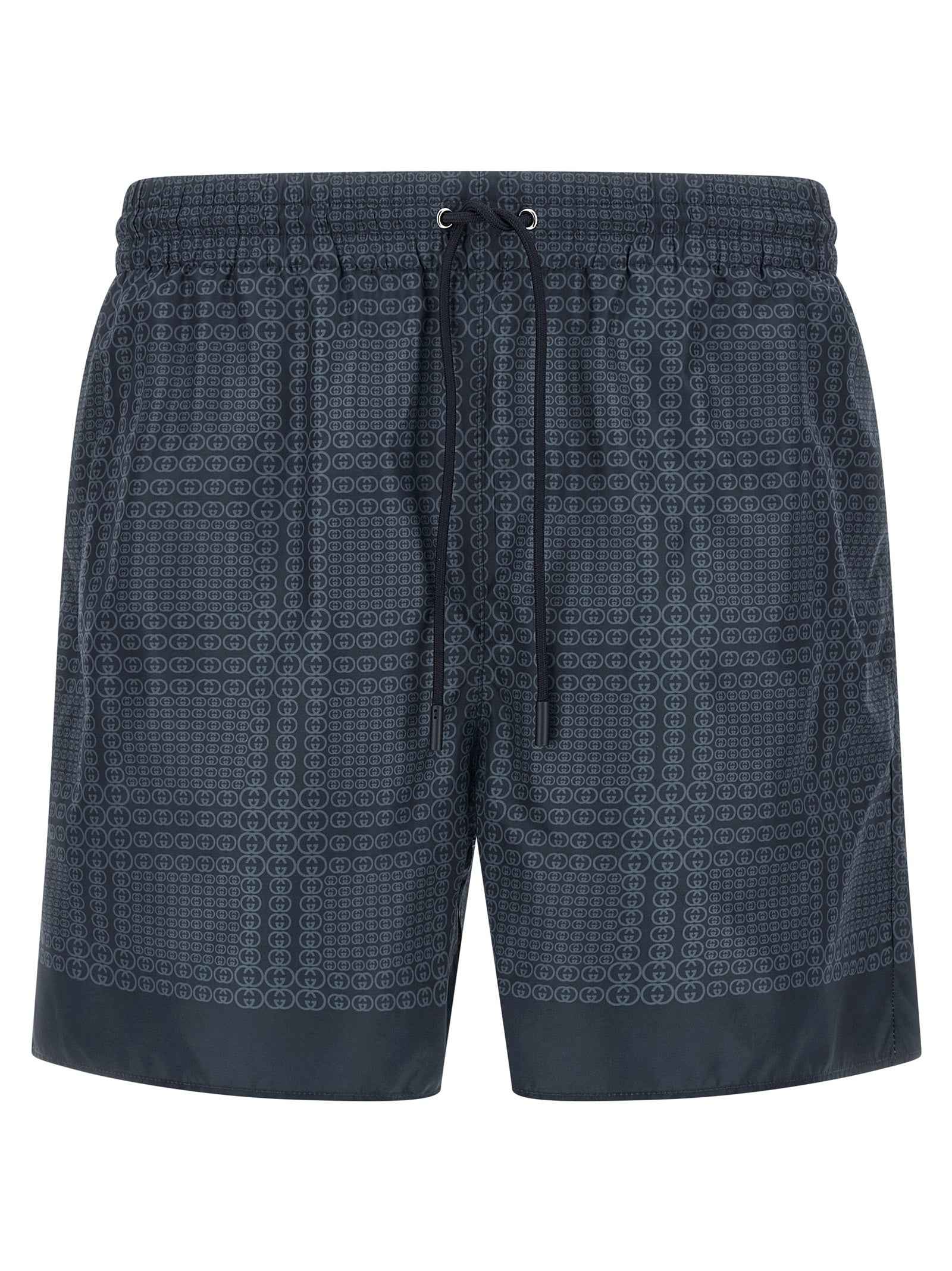 Blue Polyester Swim Shorts