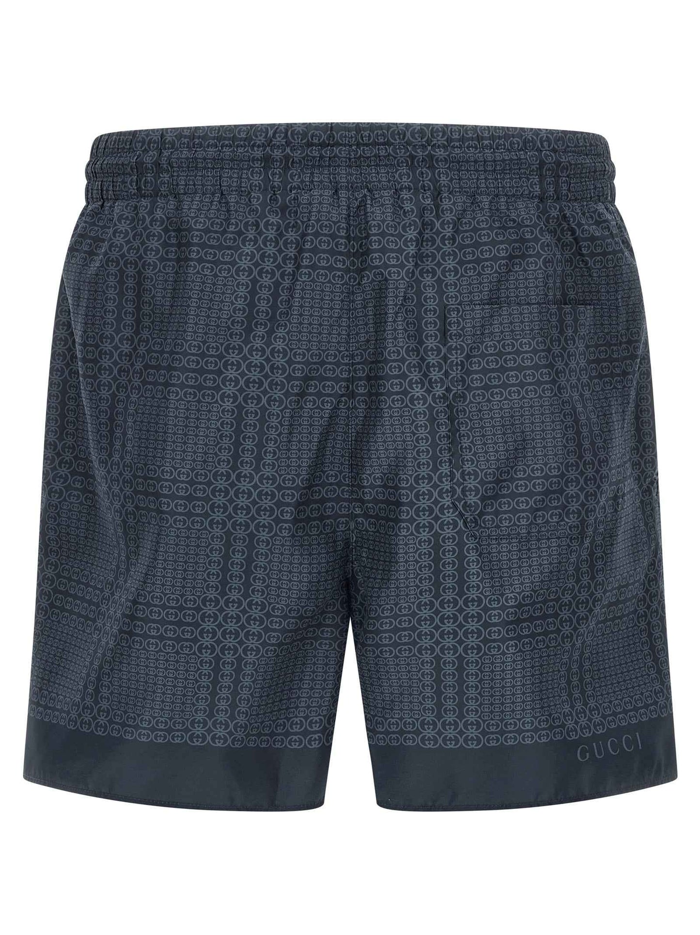 Blue Polyester Swim Shorts