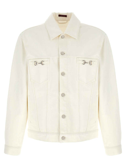 White Cotton Denim Jacket