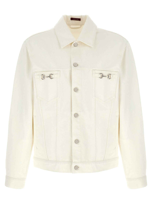 White Cotton Denim Jacket