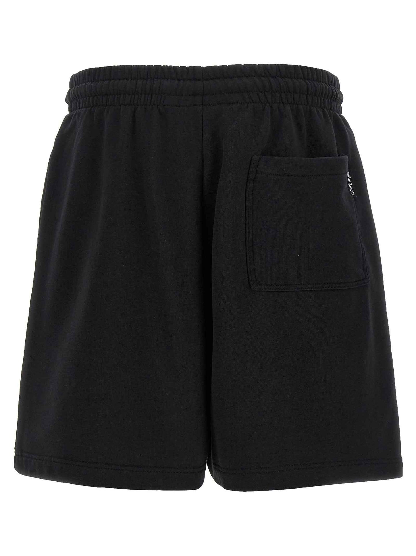 Black Cotton Bermuda Shorts