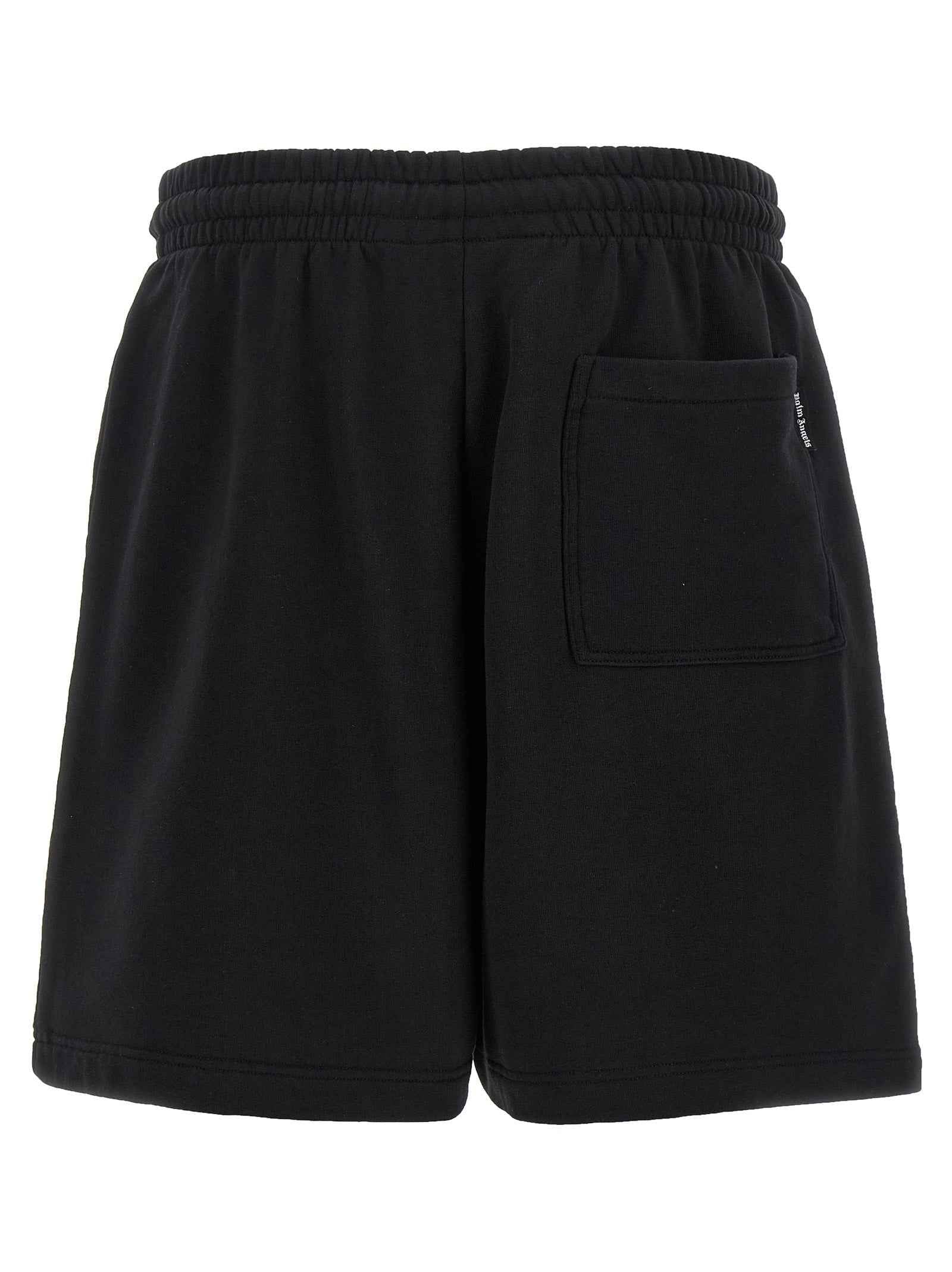 Black Cotton Bermuda Shorts