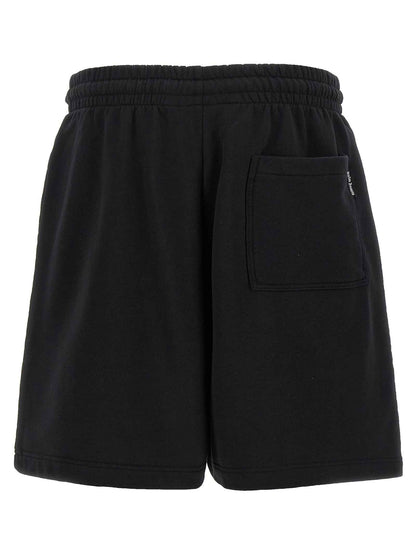 Black Cotton Bermuda Shorts