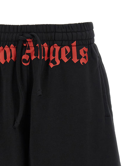 Black Cotton Bermuda Shorts