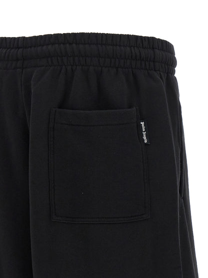 Black Cotton Bermuda Shorts