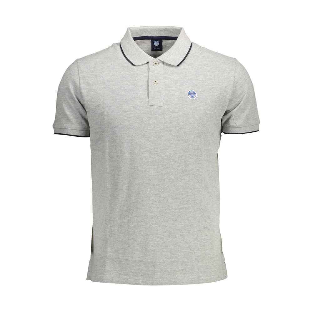 "Grigio Cotton Men Polo Shirt"