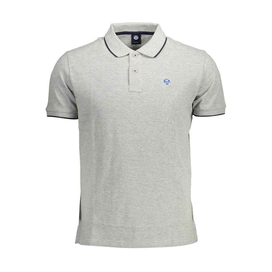 "Grigio Cotton Men Polo Shirt"
