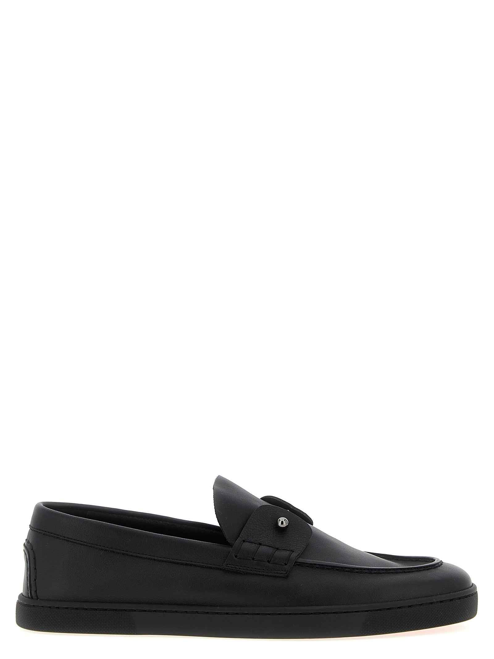 Black Calfskin Slip-On Loafers