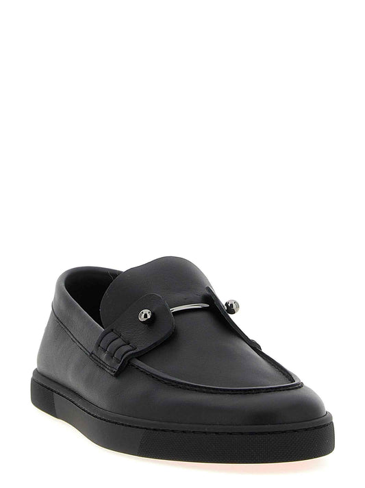 Black Calfskin Slip-On Loafers