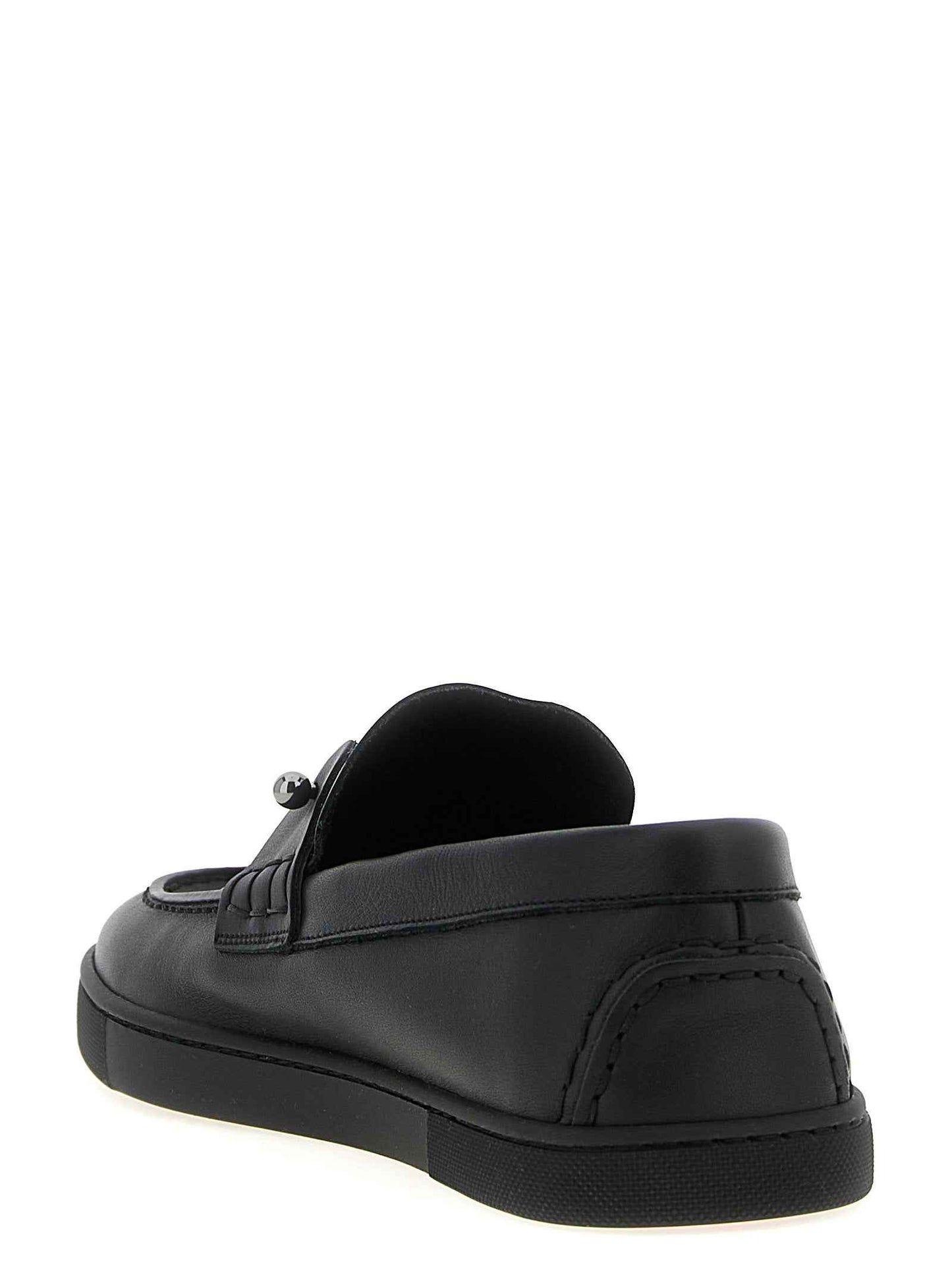 Black Calfskin Slip-On Loafers