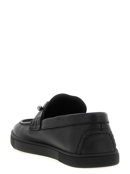 Black Calfskin Slip-On Loafers