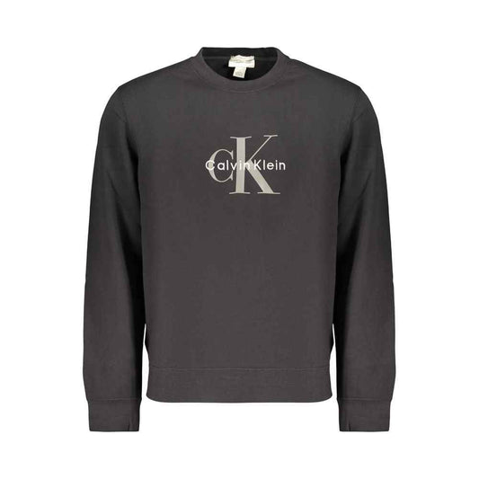 Black Cotton Mens Sweatshirt