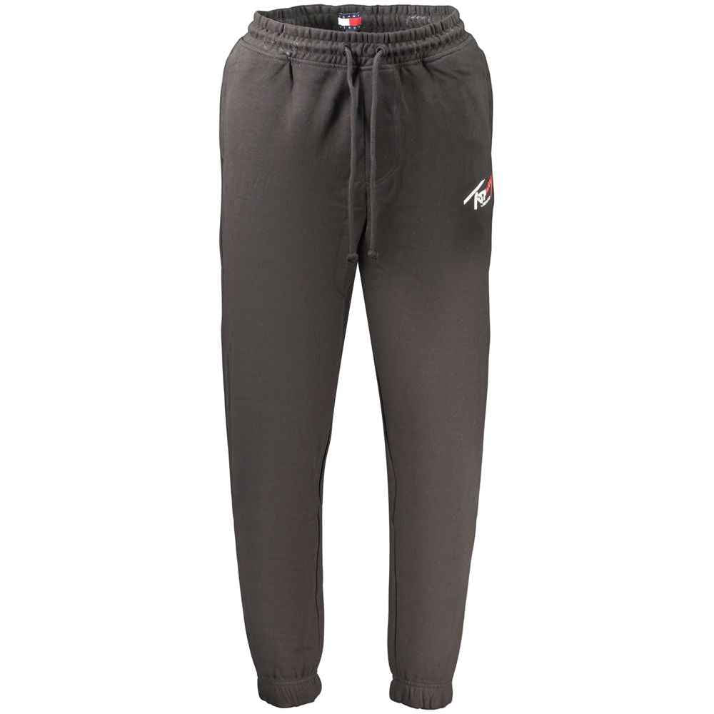 Black Cotton Mens Trousers