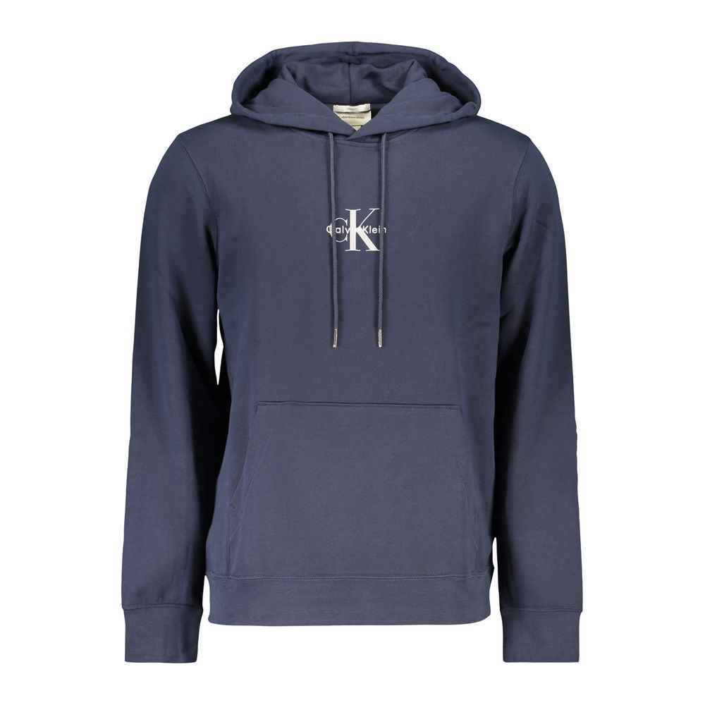 Blue Cotton Men Sweater