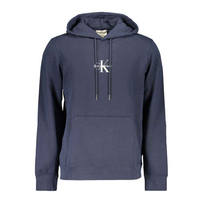 Blue Cotton Men Sweater