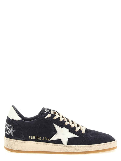 Blue Cowhide Low Top Sneakers