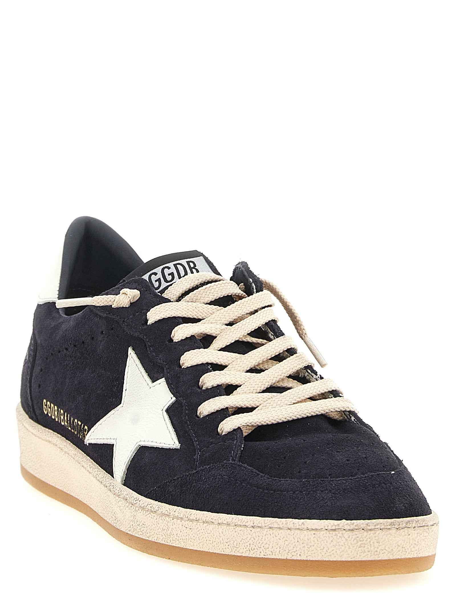 Blue Cowhide Low Top Sneakers