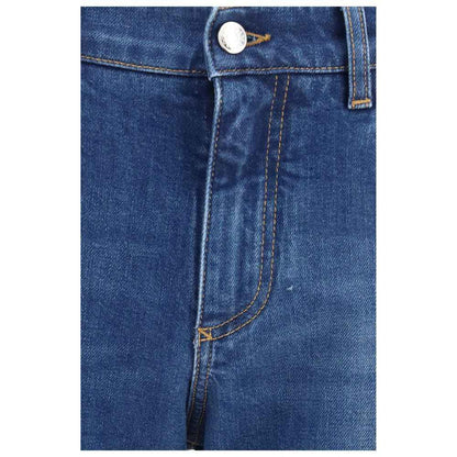 Blue Cotton Slim Fit Jeans