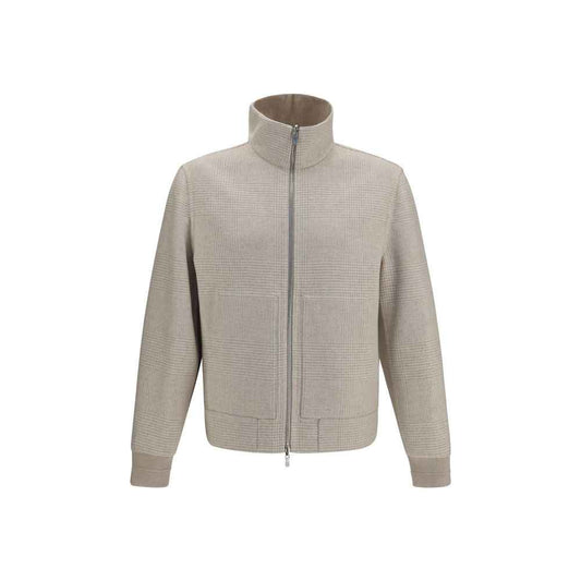 Beige Cashmere Full-Length Jacket