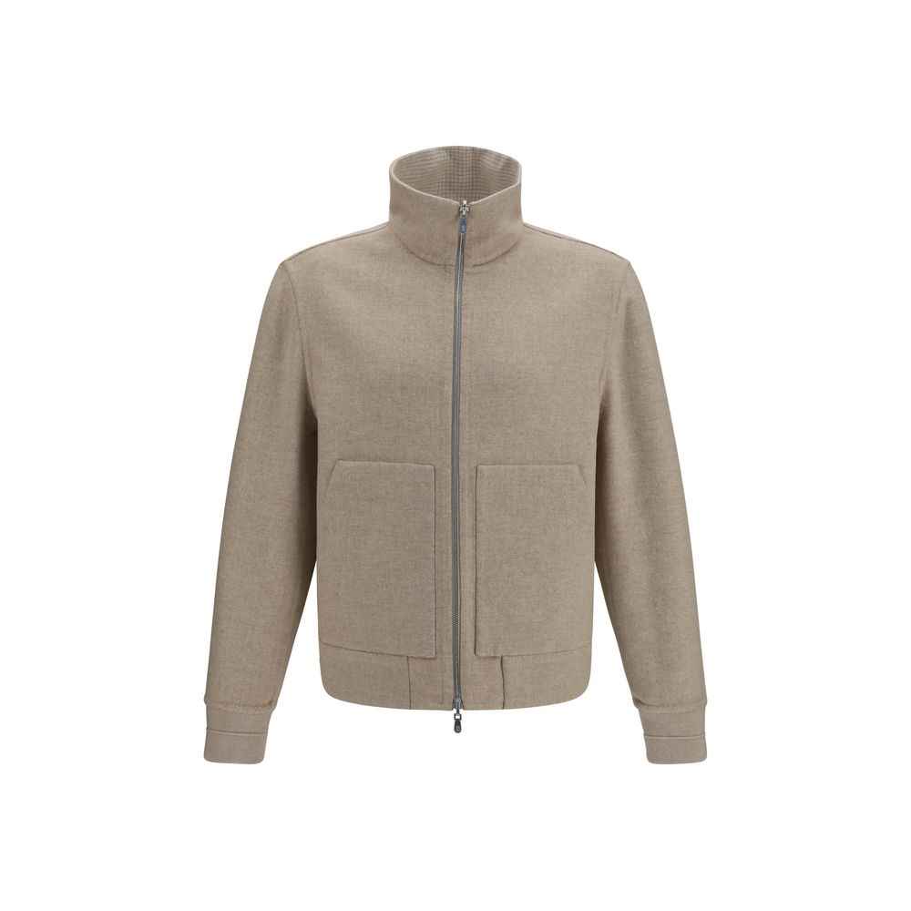 Beige Cashmere Full-Length Jacket