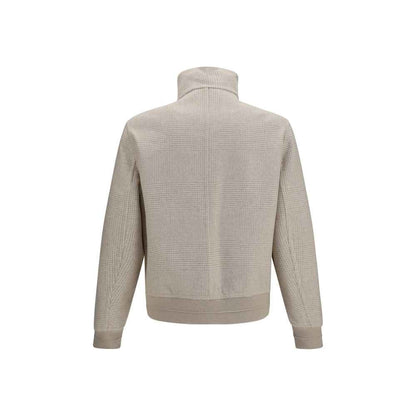 Beige Cashmere Full-Length Jacket
