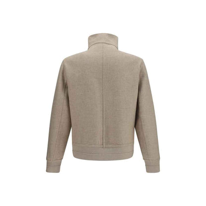 Beige Cashmere Full-Length Jacket