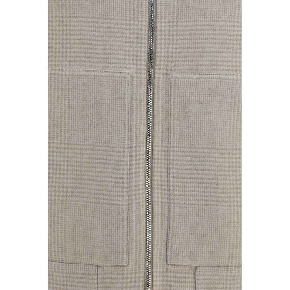 Beige Cashmere Full-Length Jacket