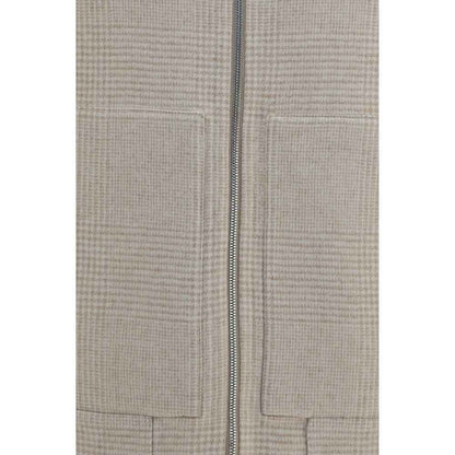 Beige Cashmere Full-Length Jacket