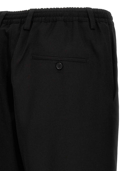 Black Virgin Wool Cropped Pants