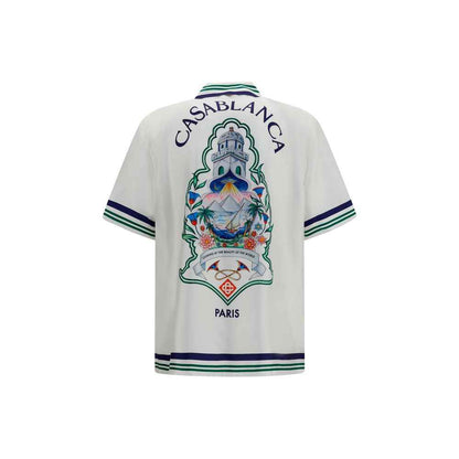 White Silk Shortsleeve Shirt
