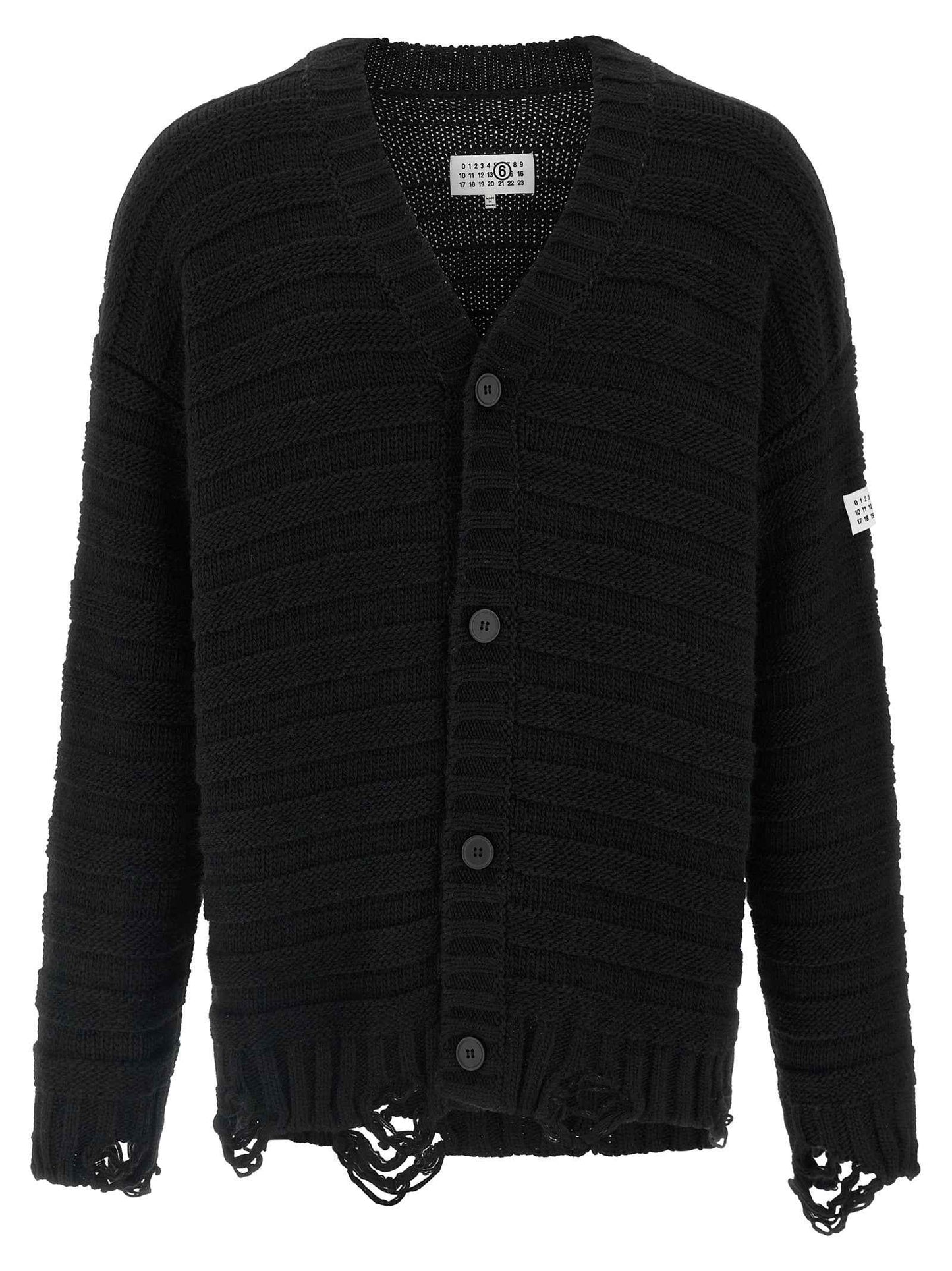 Black Virgin Wool Cardigan