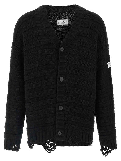 Black Virgin Wool Cardigan