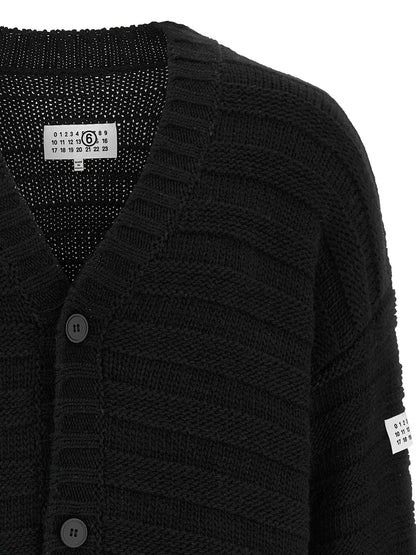 Black Virgin Wool Cardigan