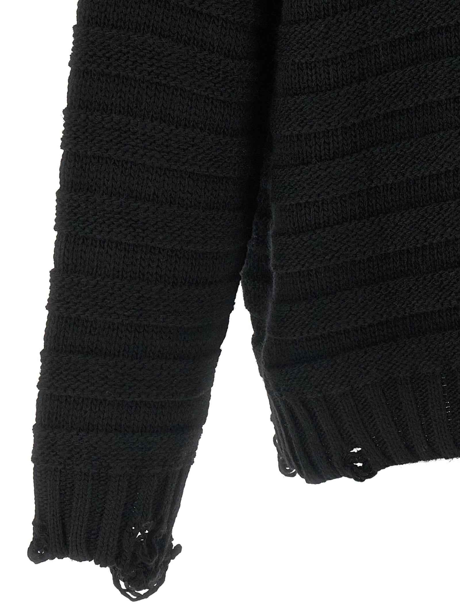 Black Virgin Wool Cardigan