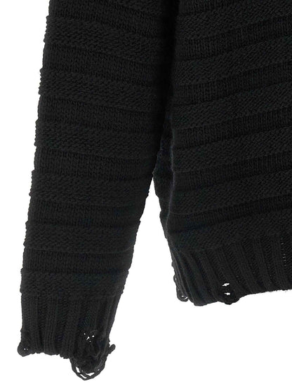 Black Virgin Wool Cardigan