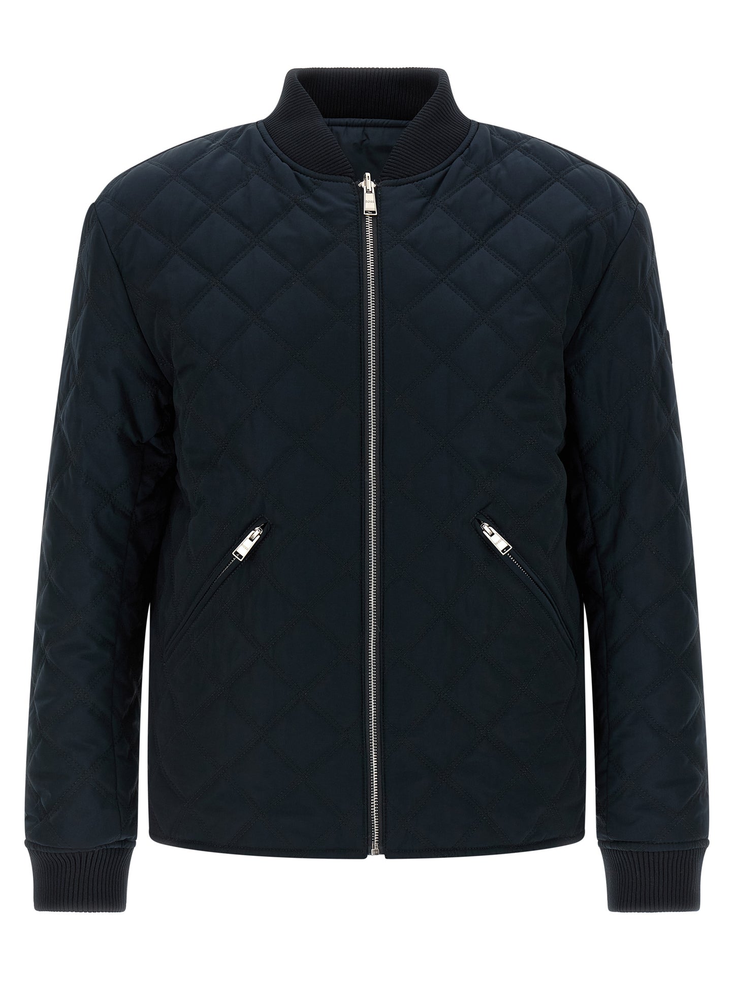 Blue Polyester Bomber