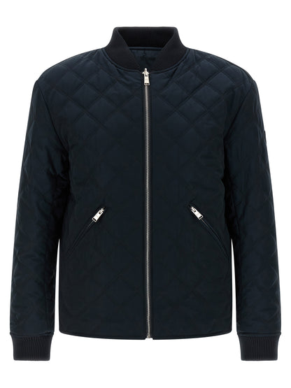 Blue Polyester Bomber