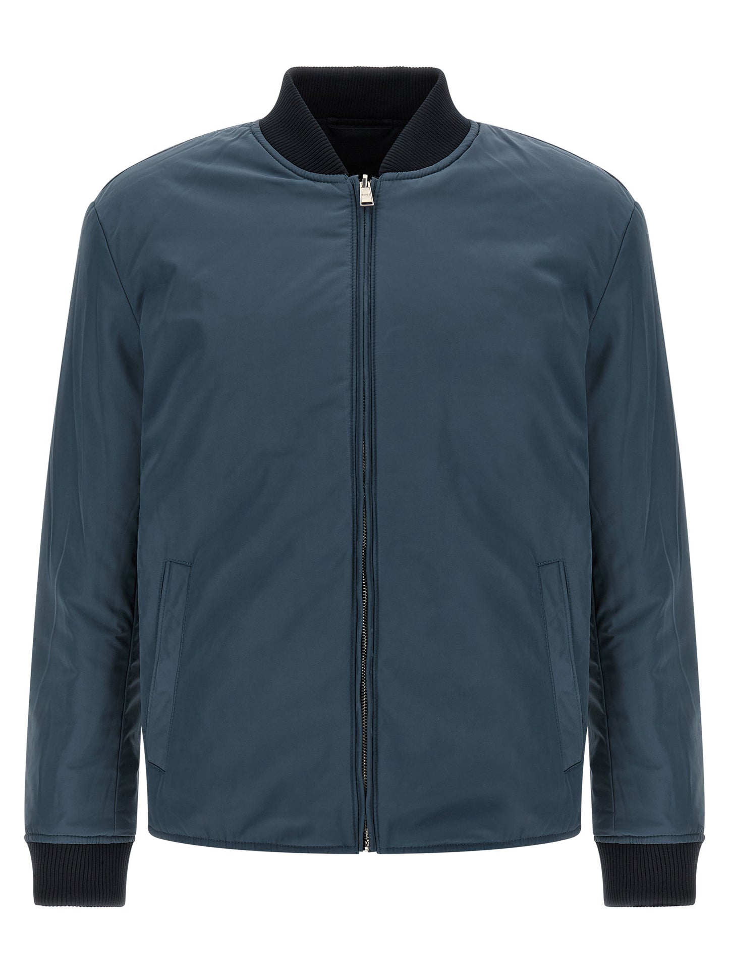 Blue Polyester Bomber