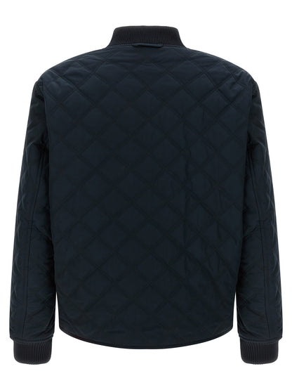 Blue Polyester Bomber