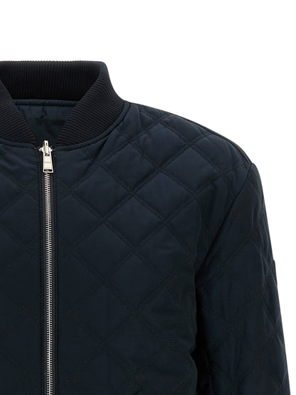 Blue Polyester Bomber