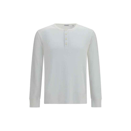 White Cotton Long Sleeve T-Shirt