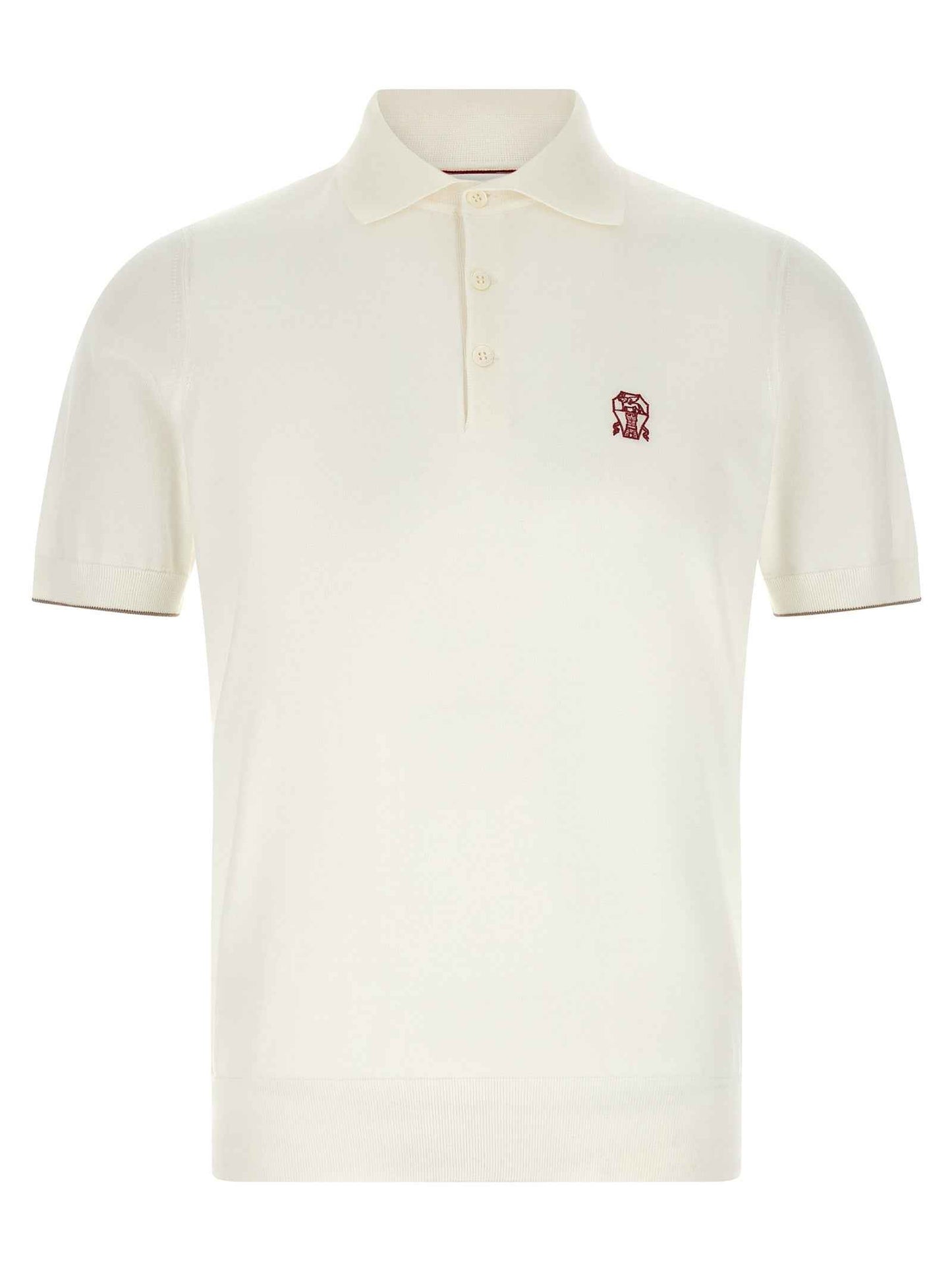 White Cotton Polo Shirt