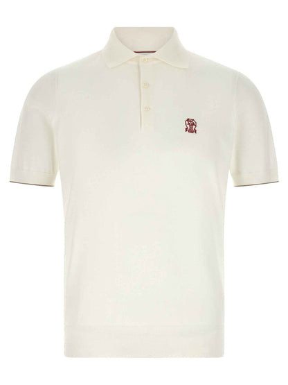 White Cotton Polo Shirt