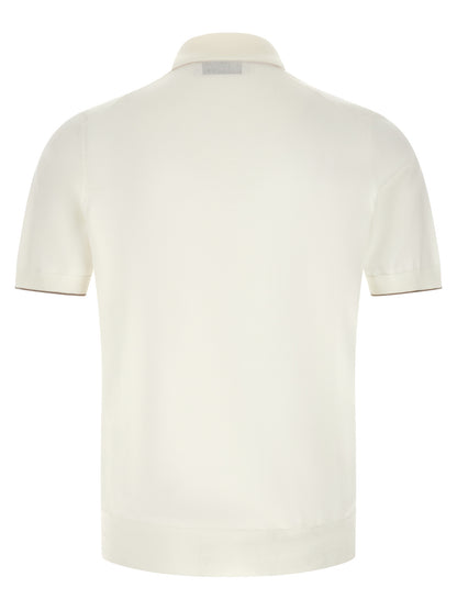 White Cotton Polo Shirt