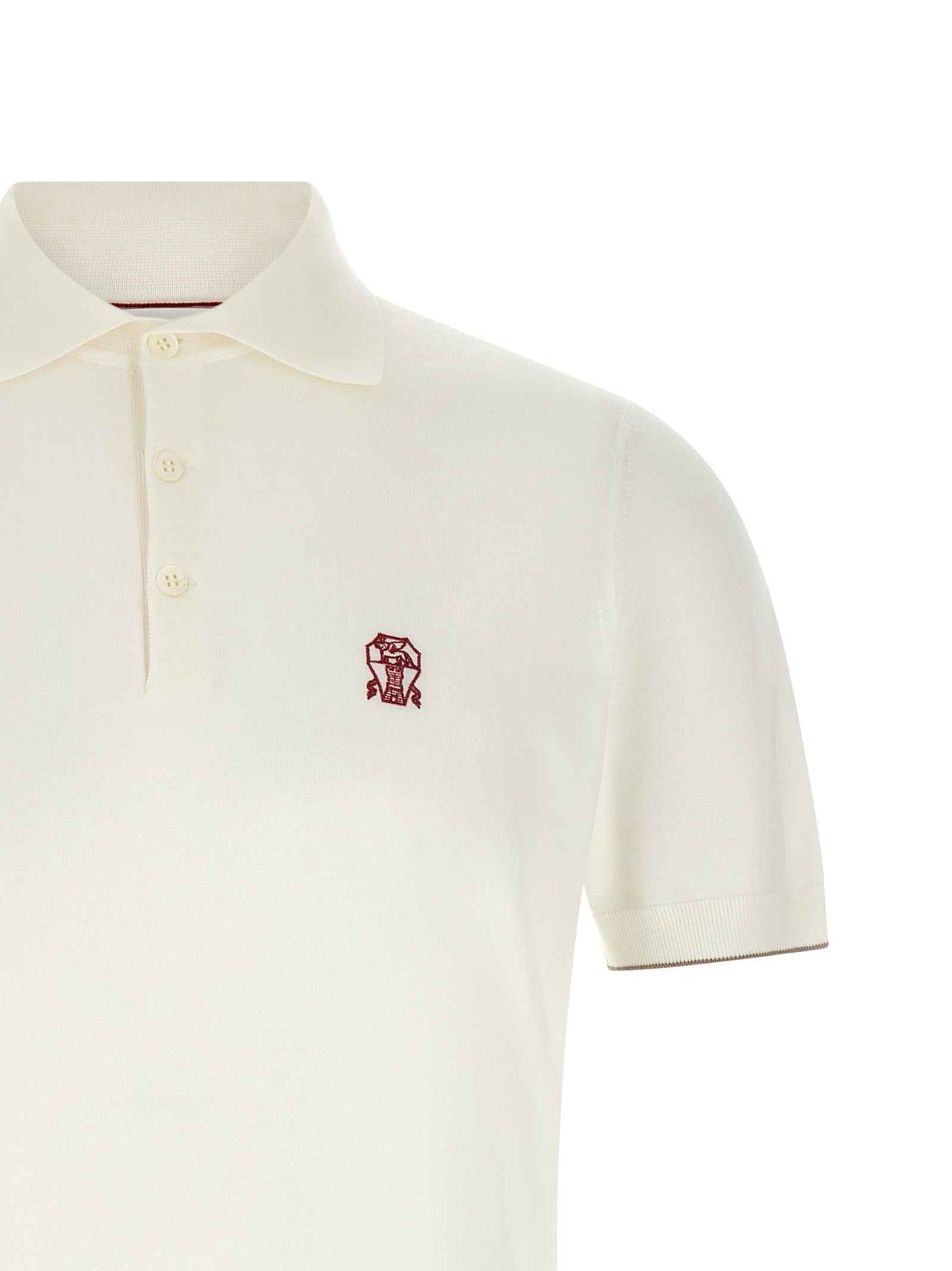 White Cotton Polo Shirt